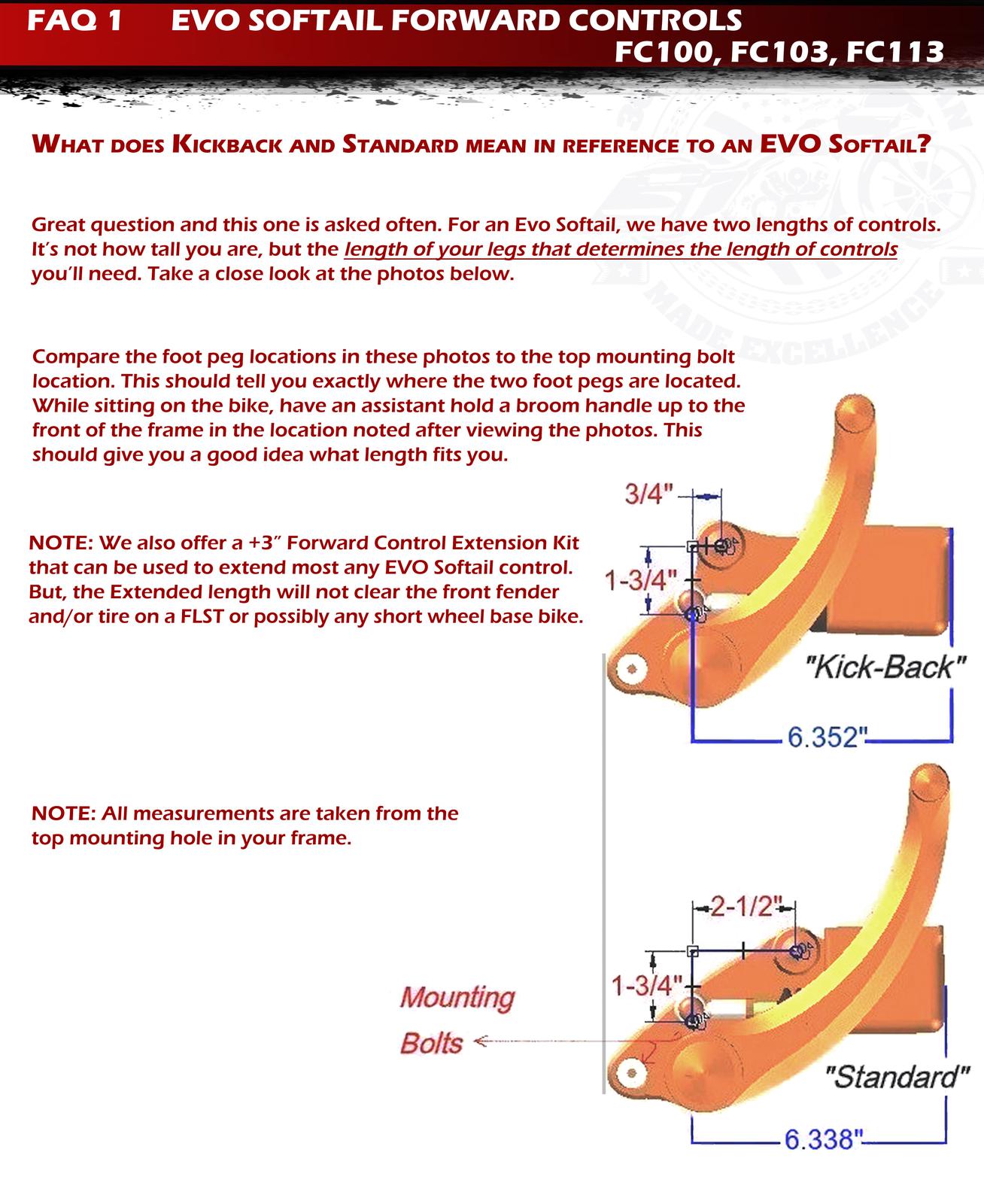 FAQ 1 Evo Softail Forward Controls Accutronix Motorcycle Parts Phoenix